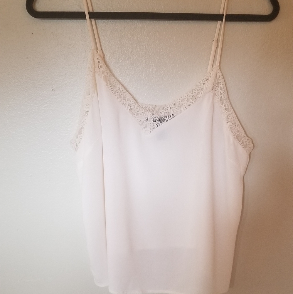 F21 White Lace Cami